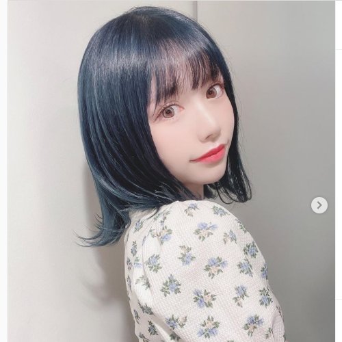 青系 髪色 ヘアカラーカタログ 写真あり